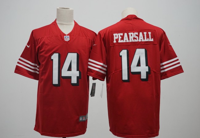 San Francisco 49ers 14 Ricky Pearsall Football Jersey Legend Red