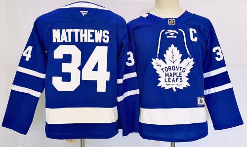 Youth Toronto Maple Leafs 34 Auston Matthews  Hockey Jersey Blue