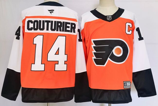 Fanatics Philadelphia Flyers 14 Sean Couturier Ice Hockey Jersey Orange