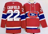 Fanatics Montreal Canadiens 22 Cole Caufield Ice Hockey Jersey Red