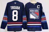 Fanatics New York Rangers 8 Jacob Trouba Ice Hockey Jersey Nany Blue