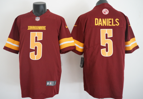 Washington Redskins 5 Jayden Daniels Football Jersey Legend Red