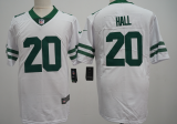 New York Jets 20 Breece Hall Football Jersey Legend White Retro