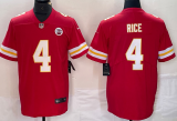 Kansas City Chiefs 4 Rashee Rice Football Jersey Legend Red