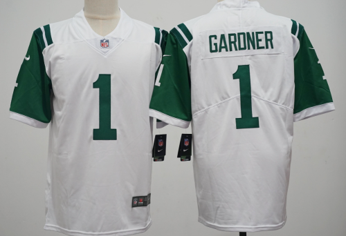 New York Jets 1 Sauce Gardner Football Jersey Legend White