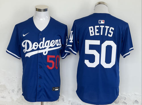 Los Angeles Dodgers 50 Mookie Betts Nike Blue Home Limited Player Jersey