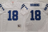 Indianapolis Colts 18 Peyton Manning Football Jersey White Retro