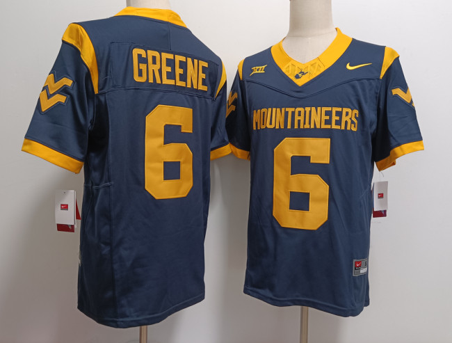 Mountaineering team 6 Garrett Greene College Football Jersey Navy Blue Three Dynasties