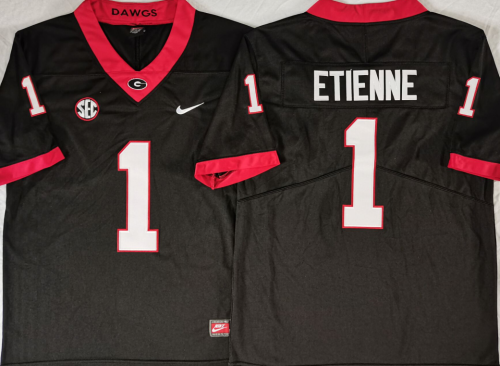 GEORGIA bulldogs 1 Trevor Etienne Limited College Football Jersey Black