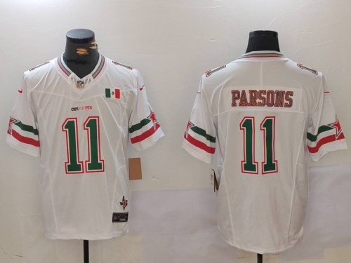 Dallas Cowboys 11 Micah Parsons Football Jersey Legend White Three generations Mexico