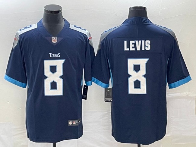 Tennessee Titans 8 Will Levis Football Jersey Legend Navy Blue