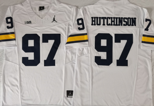 Michigan Wolverines 97 Aidan Hutchinson College Football Jersey White