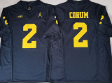 Michigan Wolverines 2 Blake Corum College Football Jersey Navy Blue