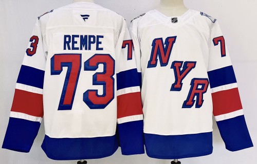 Fanatics New York Rangers 73 Matt Rempe Ice Hockey Jersey WHITE