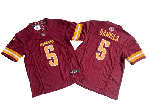 Washington Commanders 5 Jayden Daniels Nike Burgundy Vapor F.U.S.E. Limited Jersey