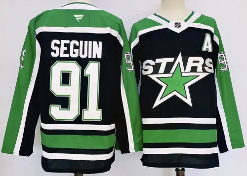 Fanatics Dallas Stars 91 Tyler Seguin Ice Hockey Jersey Black