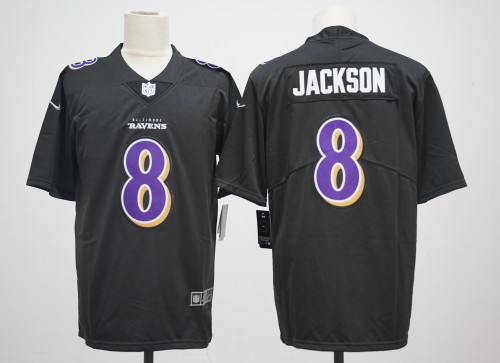 Baltimore Ravens 8 Lamar Jackson Football Jersey Legend Black Fashion Edition