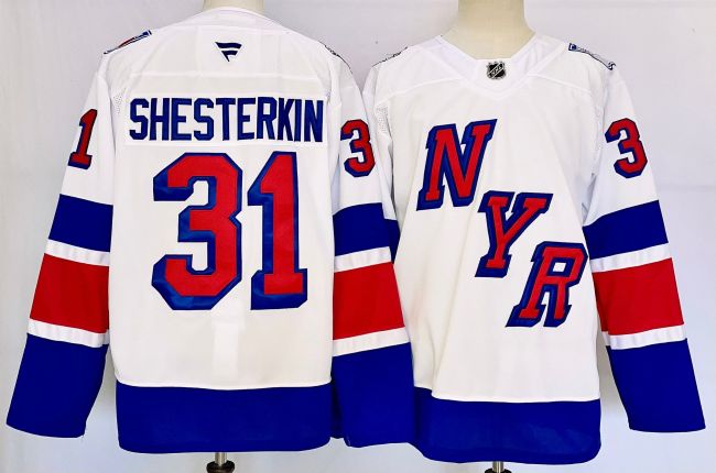 Fanatics New York Rangers 31 Igor Shesterkin Ice Hockey Jersey WHITE