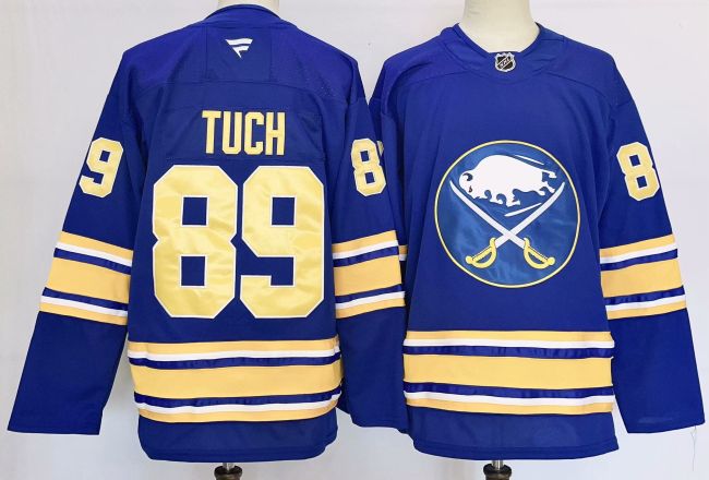 Fanatics Buffalo Sabres 89 Alex Tuch Ice Hockey Jersey Blue