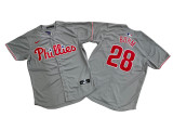 Nike Philadelphia Phillie 28 Alec Bohm Baseball Jersey Gray