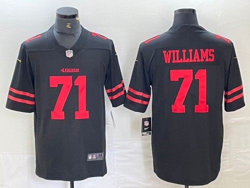 San Francisco 49ers 71 Trent Williams Football Jersey Legend Black