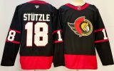 Fanatics Ottawa Senators 18 Tim Stutzle Ice Hockey Jersey Black