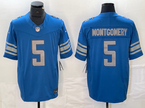 Detroit Lions 5 David Montgomery Football Jersey Legend Blue