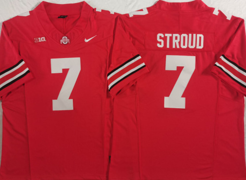 Ohio State 7 C.J. Stroud College Football Jersey Limited Red Three Dynasties