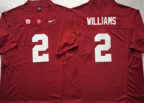 Alabama Crimson Tide 2 Ryan Williams College Football Jersey Red Three Dynasties