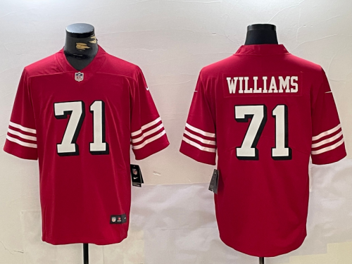 San Francisco 49ers 71 Trent Williams Football Jersey Legend Red