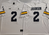Michigan Wolverines 2 Will Johnson College Football Jersey White