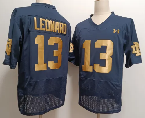 Norte Dame Fighting Irish 13 Riley Leonard Limited College Football Jersey Navy Blue
