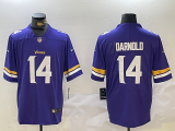 Minnesota Vikings 14 Sam Darnold Football Jersey Purple