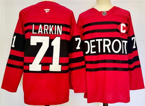 Fanatics Detroit Red Wings 71 Philip Larkin Ice Hockey Jersey Red