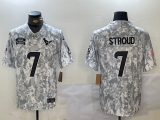 Houston Texans 7 C.J. Stroud Football Jersey Salute to Service Retired Arctic Camo