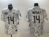 Seattle Seahawks 14 DK Metcalf Football Jersey Salute to Service Retired Arctic Camo