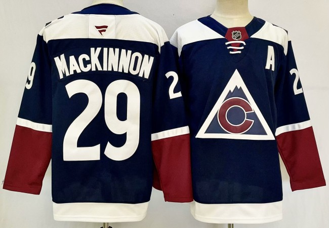 Fanatics Colorado Avalanche 29 Nathan MacKinnon Ice Hockey Jersey Black
