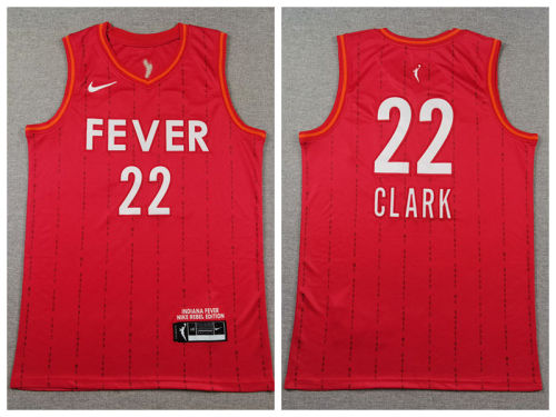 Indiana Fever #22 Caitlin Clark Rebel Edition Victory Player Jersey Red