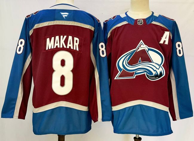 Fanatics Colorado Avalanche 8 Cale Makar Ice Hockey Jersey Red