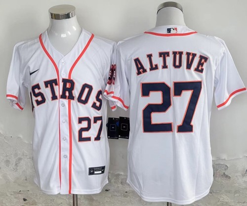 Nike Houston Astros 27 Jose Altuve Baseball Jersey White