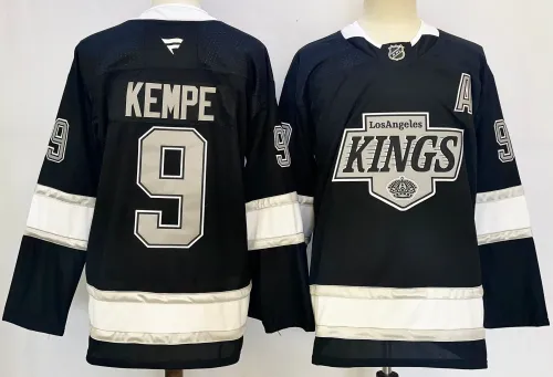 Fanatics Los Angeles Kings 9 Adrian Kempe Ice Hockey Jersey Black
