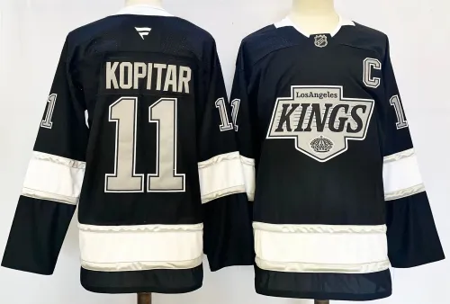 Fanatics Los Angeles Kings 11 Anze Kopitar Ice Hockey Jersey Black