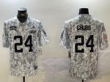 Cleveland Browns 24 Nick Chubb Football Jersey Salute to Service Retired Arctic Camo