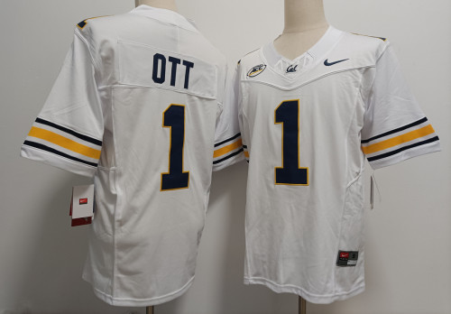 California Golden Bears 1 Jaydn Ott College Football Jersey  White Three Dynasties