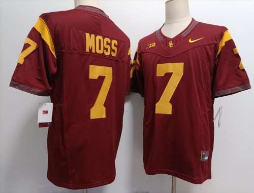 USC Trojans 7 Miller Moss College Football Jersey Red Three Dynasties