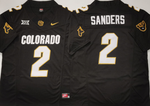 Colorado Buffaloes 2 Shedeur Sanders College Football Jersey BlackThree Dynasties