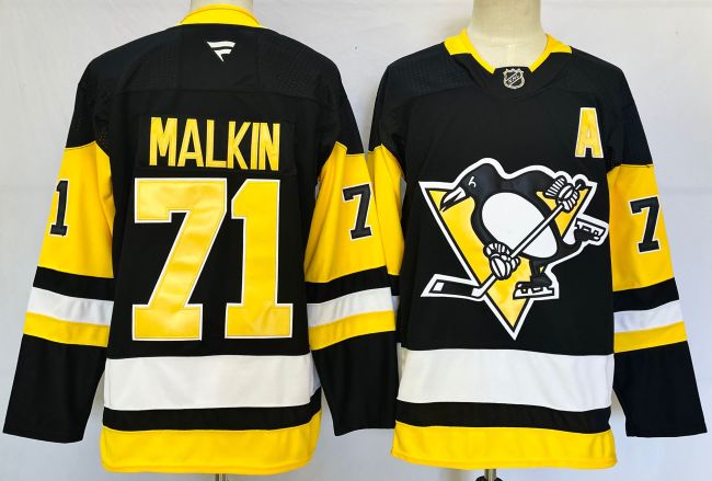Fanatics Pittsburgh Penguins 71 Evgeni Malkin Ice Hockey Jersey Black