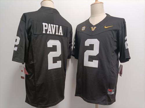 Captain's team 2 Diego Pavia College Football Jersey Black Three Dynasties