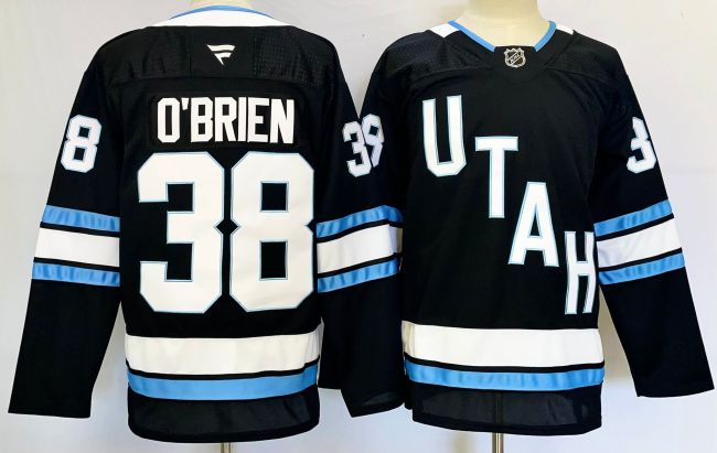 Fanatics Utah New Team 38 Liam O'Brien Ice Hockey Jersey Black