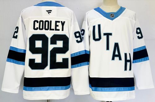 Fanatics Utah New Team 92 Logan Cooley Ice Hockey Jersey White
